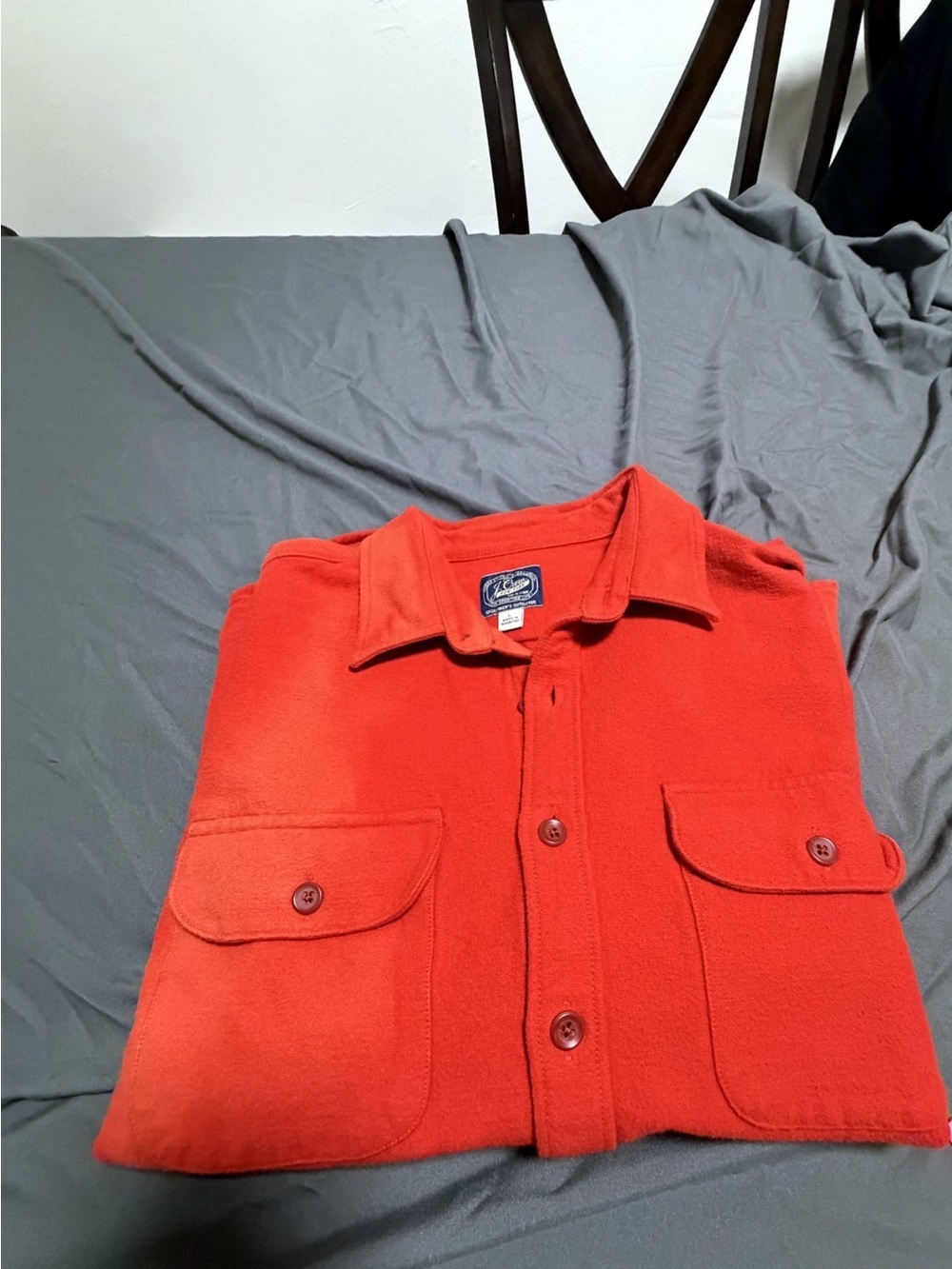 J. Crew Orange Button-Up Shirt Jacket